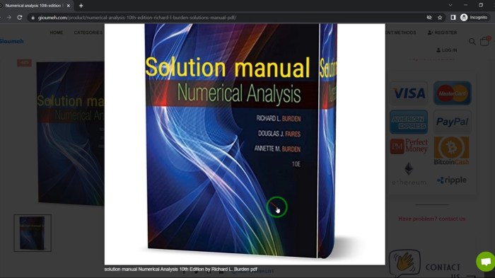 Numerical analysis 10th edition solutions