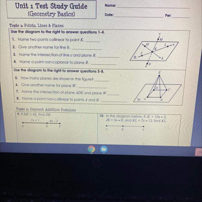 Chapter 10 test geometry answer key