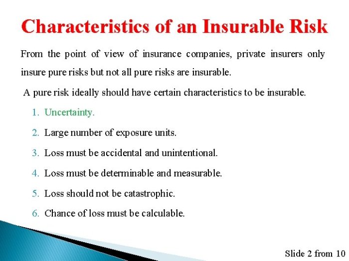 Risk insurable characteristics topic ppt powerpoint presentation jin insurance introduction bus management park